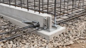 Fundament pod bramę przesuwną schemat