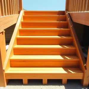 Gotowe schody drewniane na taras