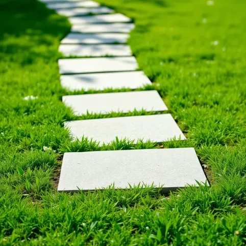 Jak położyć płytki na trawie