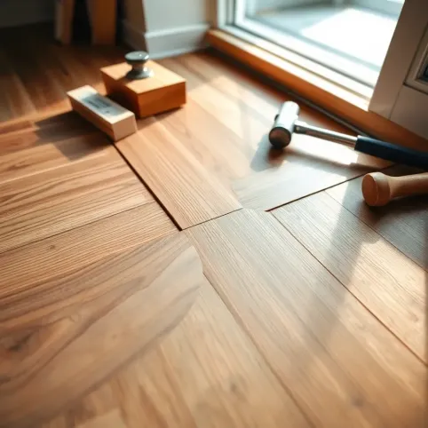 jak układać panele podłogowe v fugą