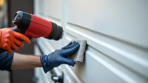 jak usunąć okleine z bramy garażowej