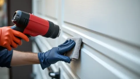 jak usunąć okleine z bramy garażowej