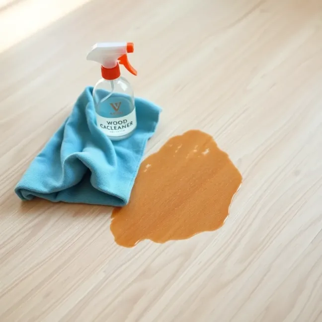 Jak usunąć tłuste plamy z podłogi drewnianej