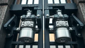 Jak zamontować siłowniki do bramy dwuskrzydłowej otwieranej na zewnątrz