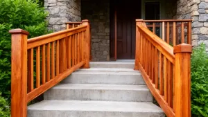 jak zrobić balustradę drewnianą na schody zewnętrzne