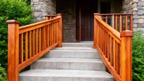 jak zrobić balustradę drewnianą na schody zewnętrzne