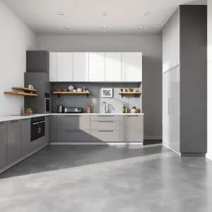 Jaka kuchnia do szarej podłogi