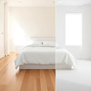 Jaka podłoga do białych mebli w sypialni