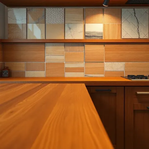 Jakie płytki do drewnianego blatu