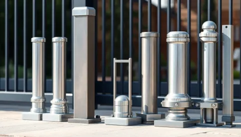 Jakie słupki metalowe do bramy dwuskrzydłowej