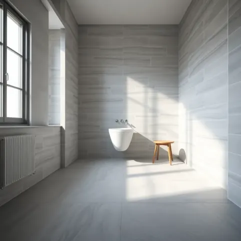 Jasnoszare płytki do łazienki