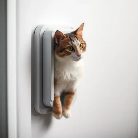 Klapka do drzwi dla kota z chipem