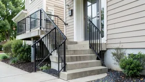 klatka schodowa na zewnątrz domu