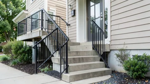 klatka schodowa na zewnątrz domu