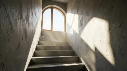 klatka schodowa z oknem inspiracje