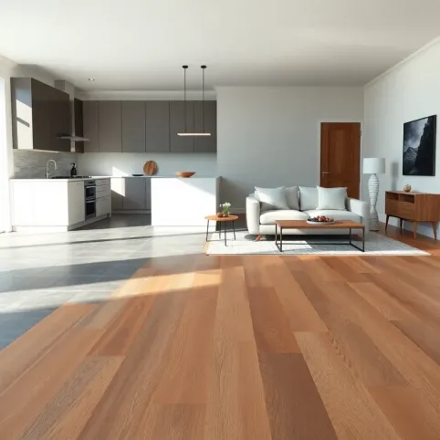 Kuchnia z salonem jaką podłoga