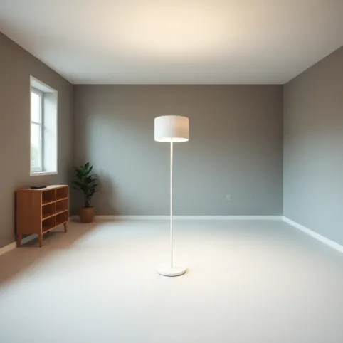 Lampa podłogowa biała nowoczesna