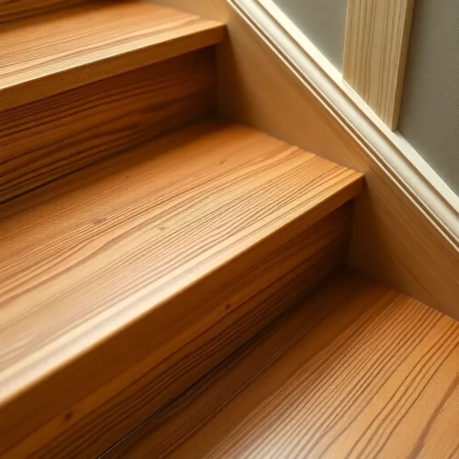 Listwy przy schodach drewnianych