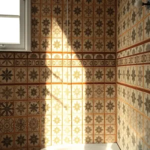 Malowane płytki w łazience