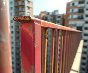Malowanie balustrady balkonu w bloku