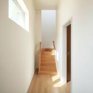 Mały przedpokój ze schodami