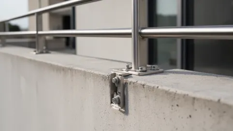 mocowanie balustrady do czoła balkonu