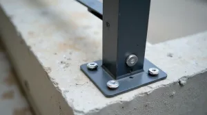 Mocowanie balustrady od czoła