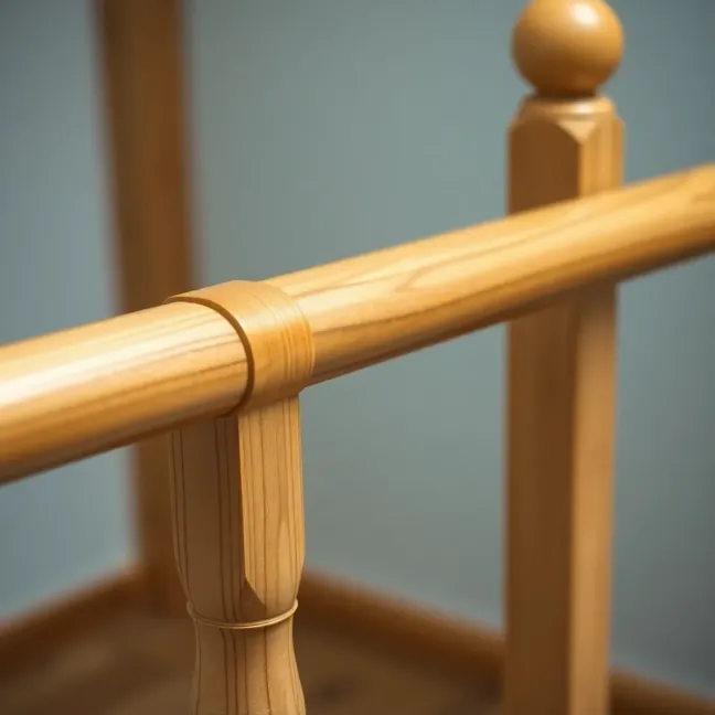 Mocowanie poręczy drewnianej do słupka