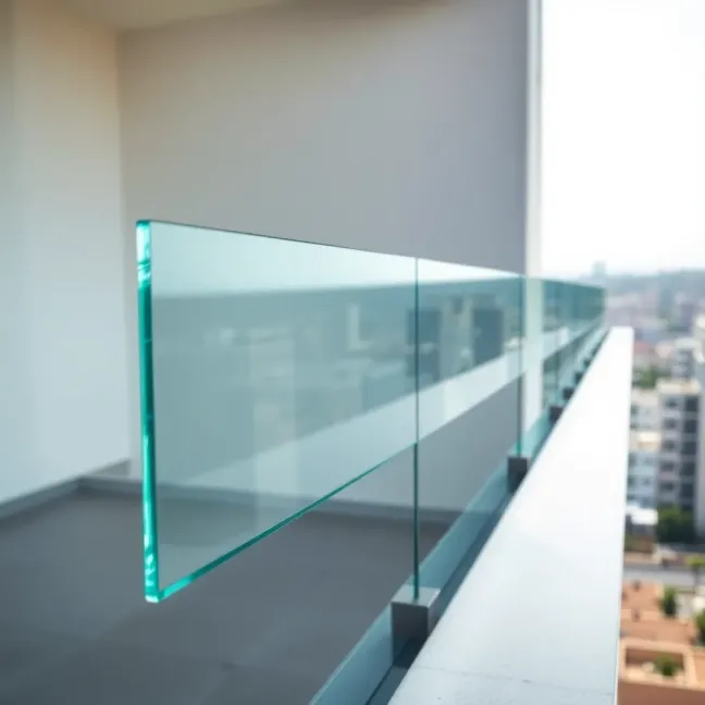 Montaż balustrady szklanej na balkonie