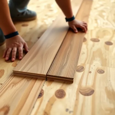 Montaż deski podłogowej na płycie OSB