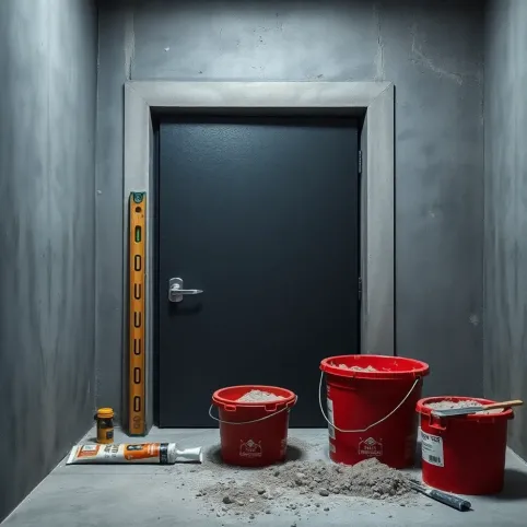 Montaż drzwi stalowych w piwnicy