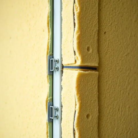 montaż drzwi w warstwie ocieplenia