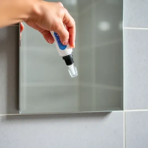 Montaż lustra na płytkach