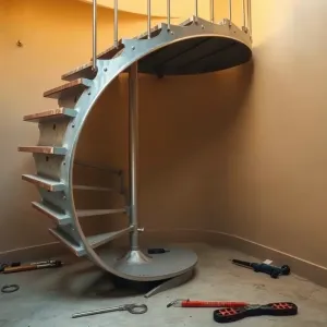 Montaż schodów kręconych