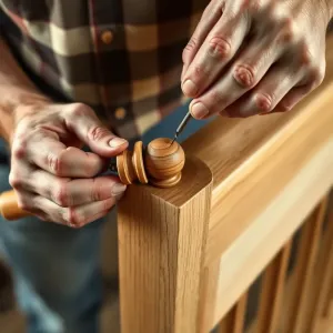 Montaż tralek drewnianych do poręczy