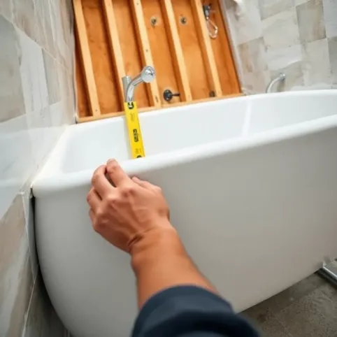 Montaż wanny pod płytki