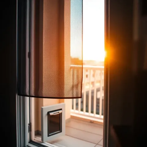 Moskitiera na drzwi balkonowe dla kota