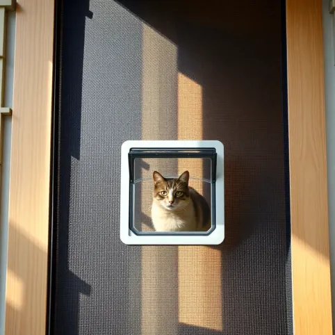 Moskitiera na drzwi dla kota