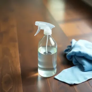 Mycie podłogi drewnianej wodą z octem