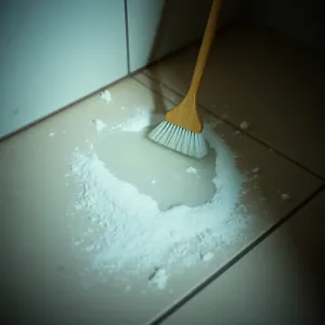 Mycie podłogi proszkiem do prania