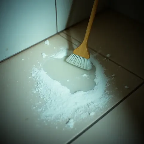 Mycie podłogi proszkiem do prania