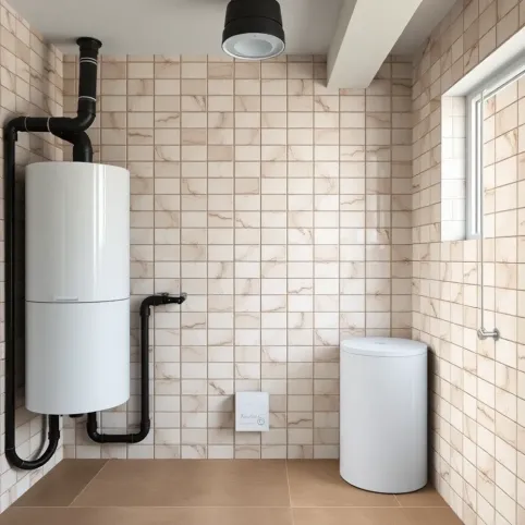 Na jaką wysokość płytki w kotłowni