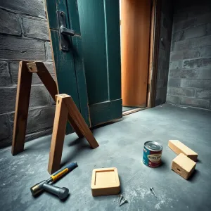 Naprawa drzwi w piwnicy