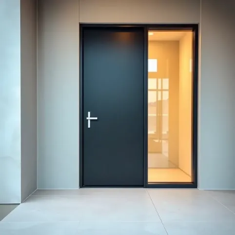 Nowoczesne drzwi zewnętrzne z dostawką