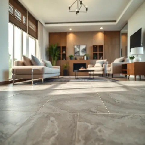 Nowoczesne płytki podłogowe do salonu