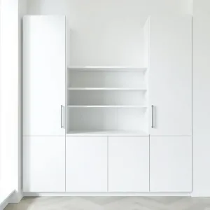 Nowoczesny regał z drzwiczkami