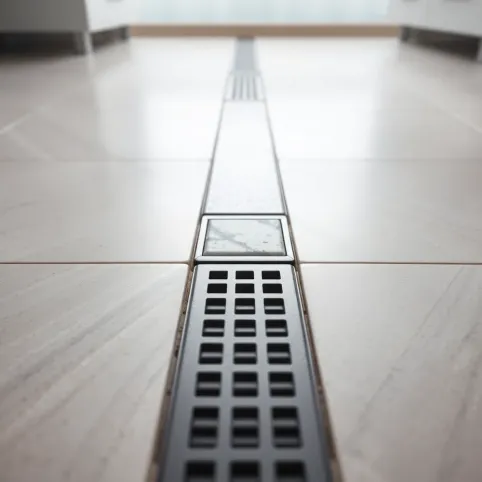 Odpływ liniowy z wklejoną płytką