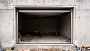 otwór pod bramę garażową