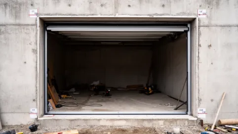 otwór pod bramę garażową