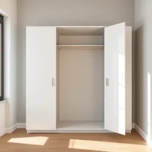 Płytka szafa z wieszakami